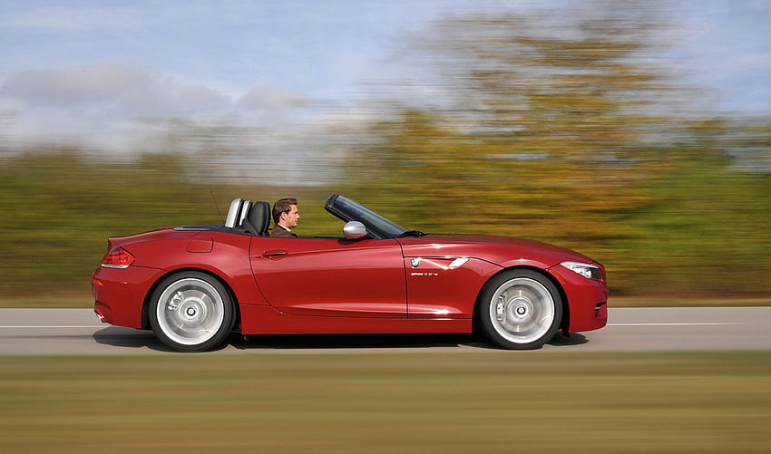 BMW, en mouvement, voiture, scénique, conduite, rouge Fond d'écran HD