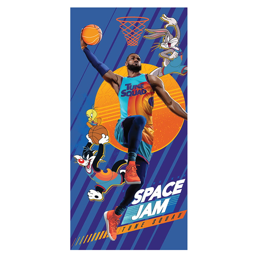Space Jam Tune Squad 100% Cotton Beach Towel Featuring LeBron James Basketball HD phone wallpaper