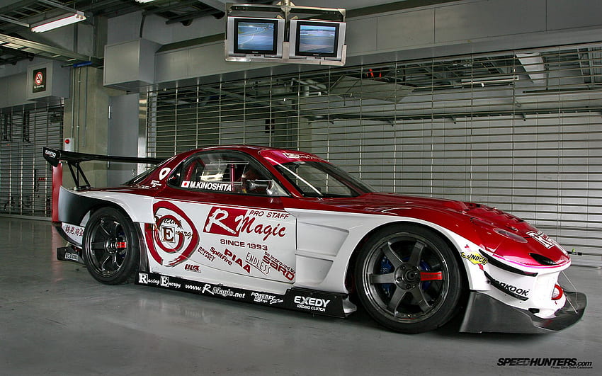 Състезателна кола Mazda Rx7. Японски състезателни коли HD тапет