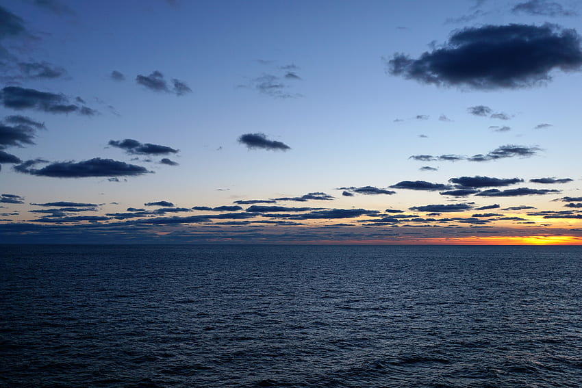 Nature, Sunset, Horizon, Ocean, Atlantic HD wallpaper