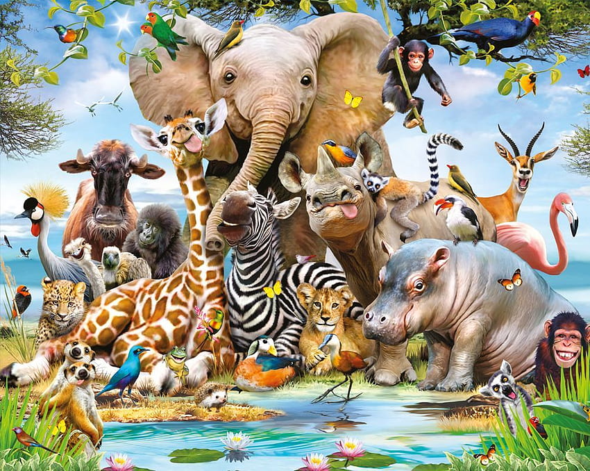 Jungle Safari Animals HD wallpaper