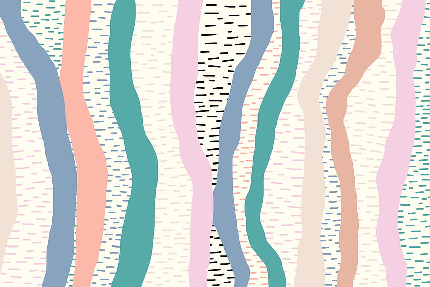Gaya Desain: Pola Geometris Pastel Cat Air Aneh yang Di Tangan. Komputer , Seni, Imut , Abstrak Pastel Wallpaper HD