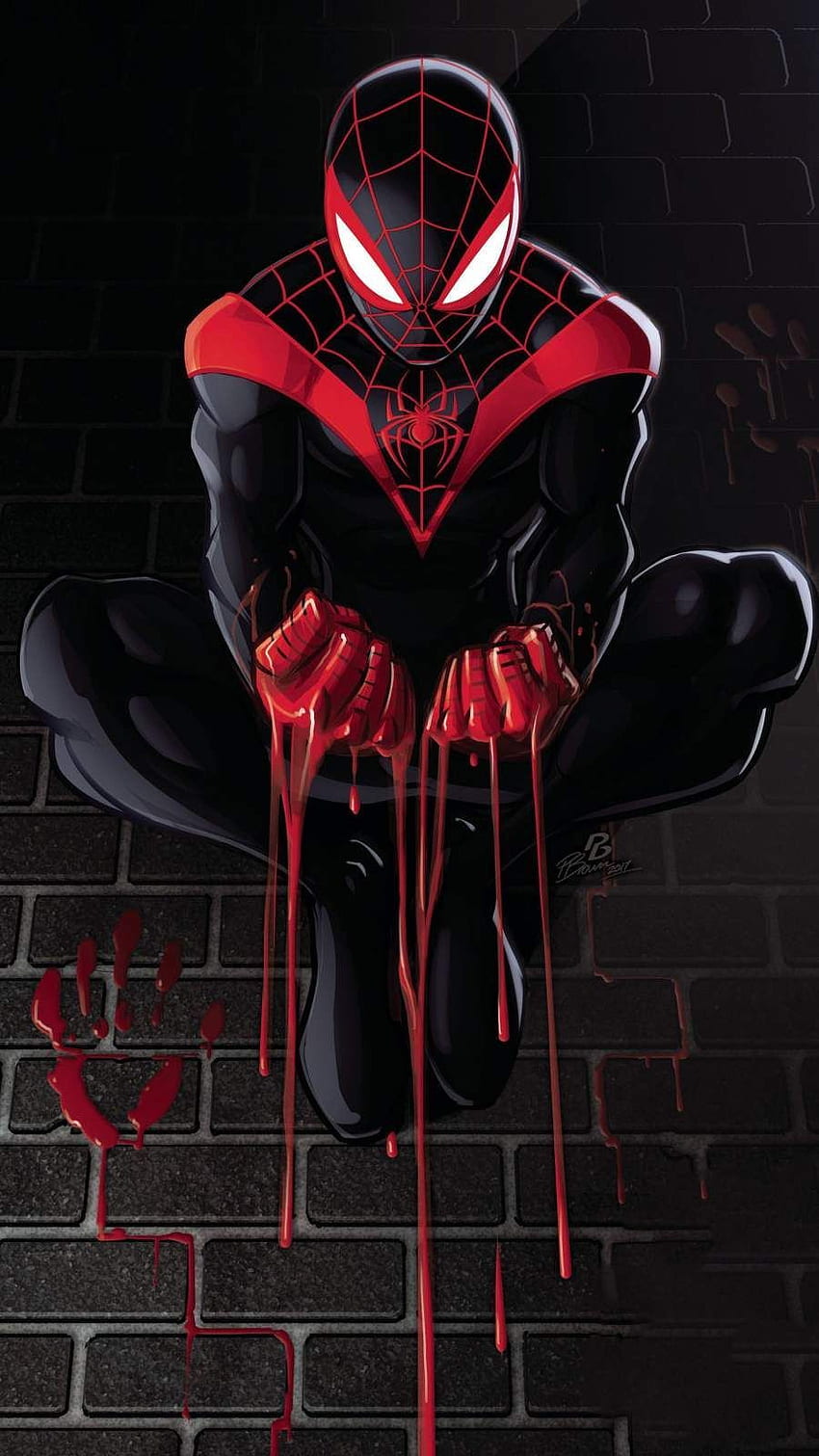 Spider Man Red Black IPhone . Superhero, Spider-Man Red HD phone wallpaper