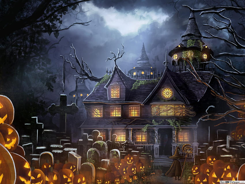 Halloween - Haunted House, Scary House HD wallpaper