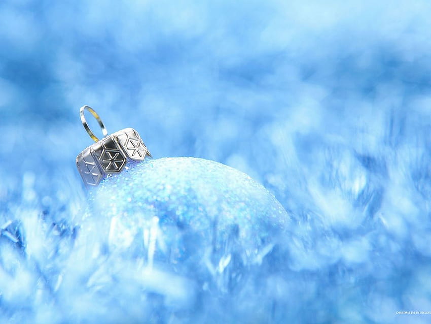 Blue christmas ornament, blue, holiday, christmas, ornament, tree HD wallpaper