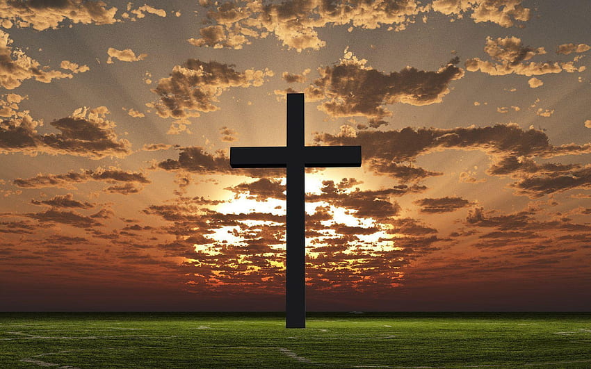 Christian Cross, Neon Christian HD wallpaper