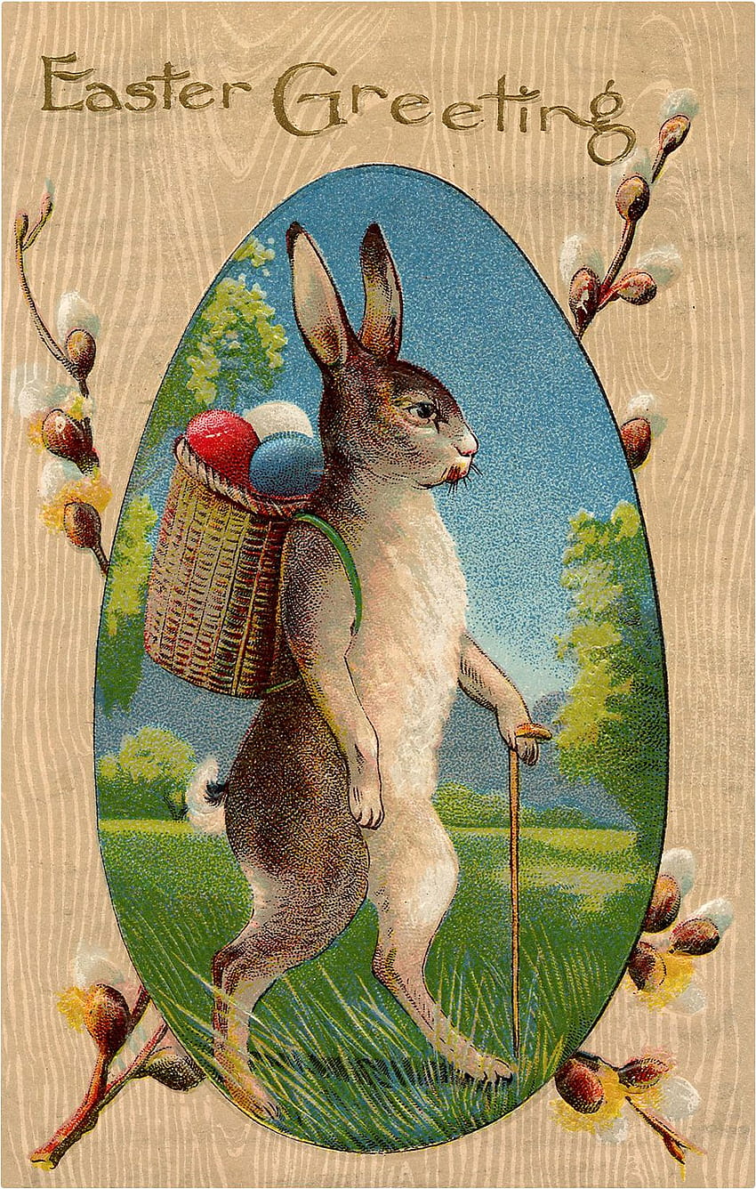 Easter Bunny - Updated! - The Graphics Fairy, Vintage Easter Bunny HD phone wallpaper