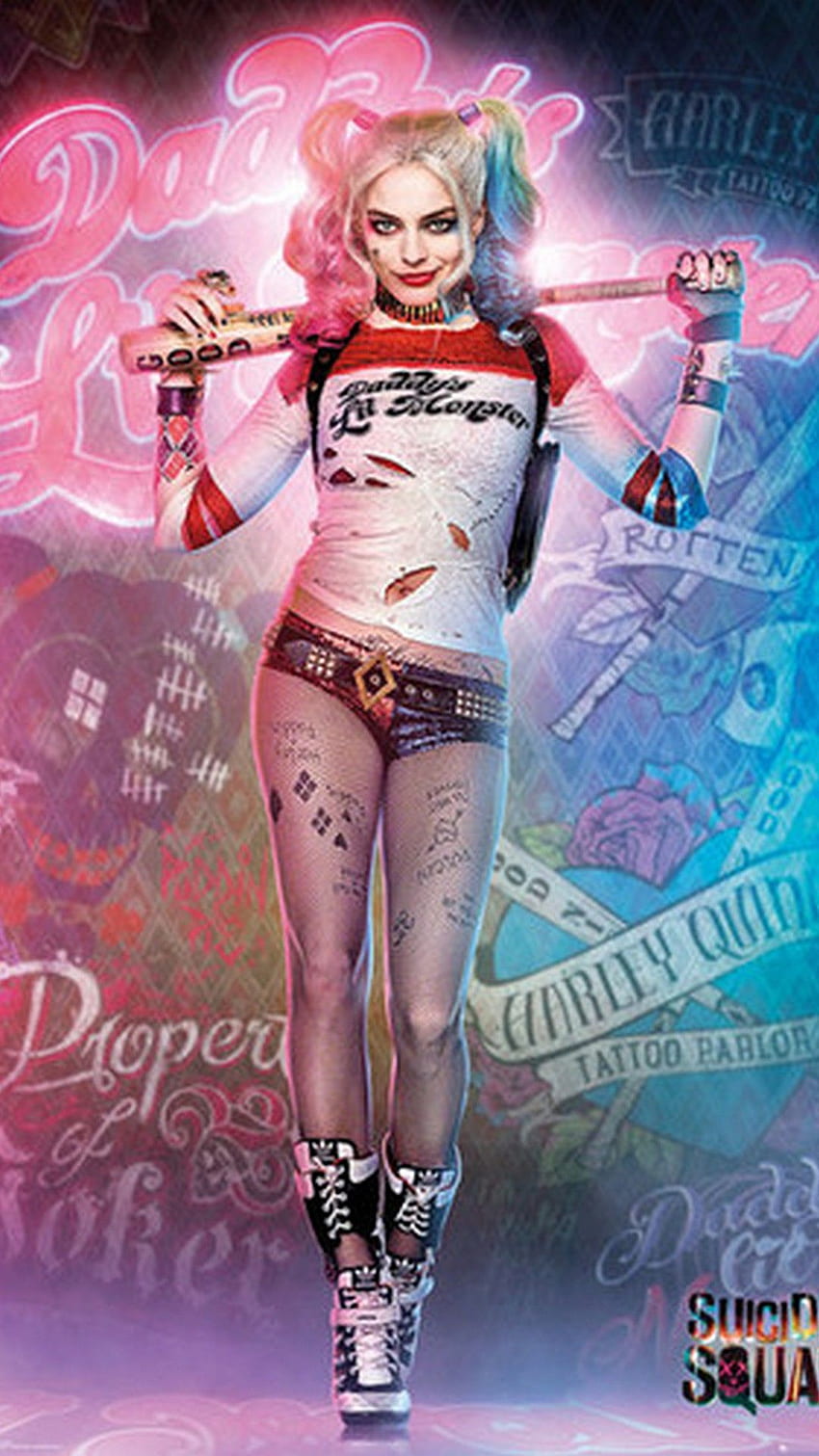 iPhone z filmem Harley Quinn z rozdzielczością — film, Legion samobójców Harley Quinn Tapeta na telefon HD