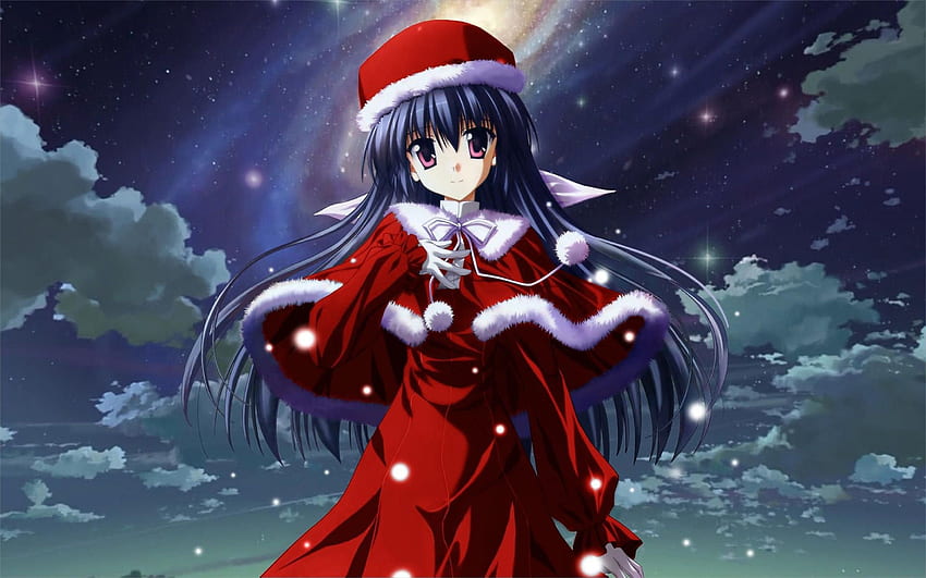 Cute Anime Girls, Kawaii Christmas Anime HD wallpaper