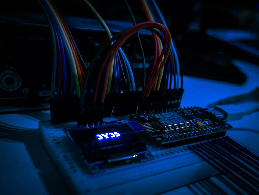 Vorrat an Arduino, blau, Kabel HD-Hintergrundbild
