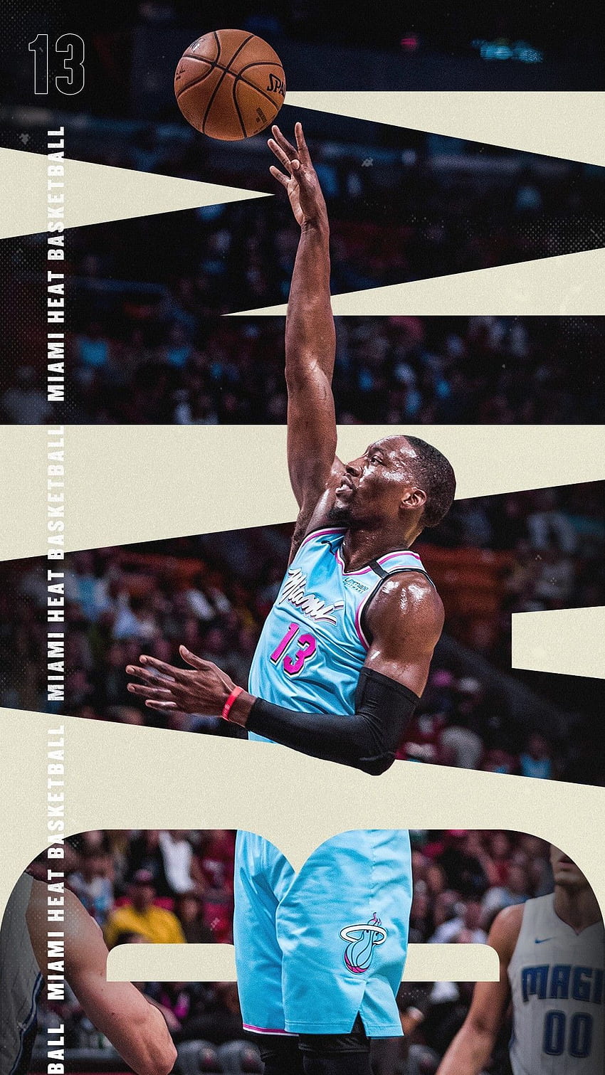 2020年のバム・アデバヨ。スポーツグラフィックデザイン、マイアミバスケットボール、 HD電話の壁紙