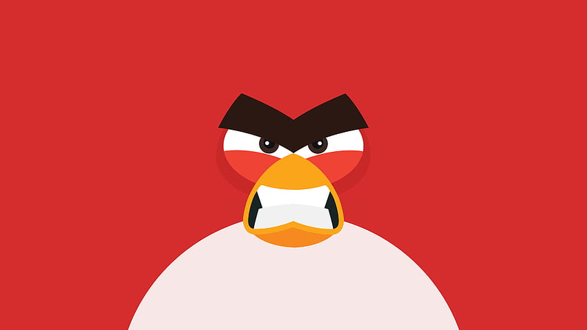 Angry Birds, red, minimal HD wallpaper
