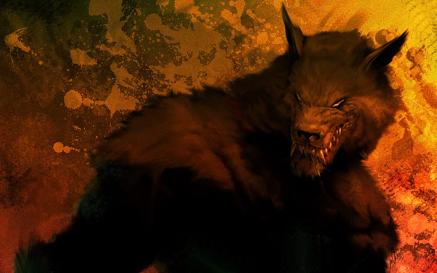 Mroczny horror wilkołak lycan potwór stwór wilk. . 28065, Klasyczny wilkołak Tapeta HD