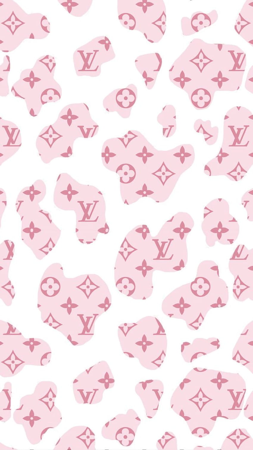 Louis Vuitton Dairy Cow Print Pink Monogram In White Background