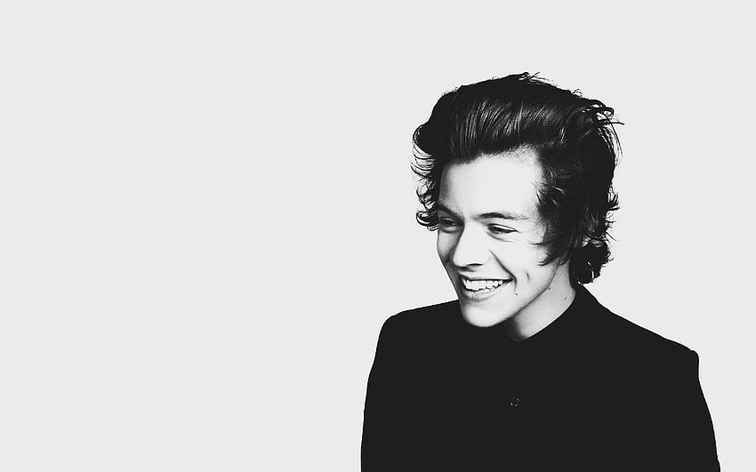 Harry Styles Computer, Harry Styles Black and White HD wallpaper