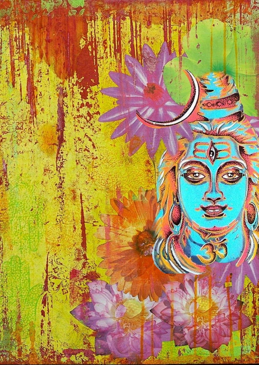 Lord Shiva dans la peinture d'art créatif. Art de conception de mandala, peinture de Bouddha, art de Shiva, abstrait de Shakti Fond d'écran de téléphone HD