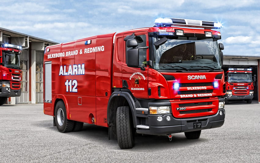 Scania P380, Fire Truck, Fire Engine Vehicle, Fire - Scania Fire, Firetruck HD wallpaper