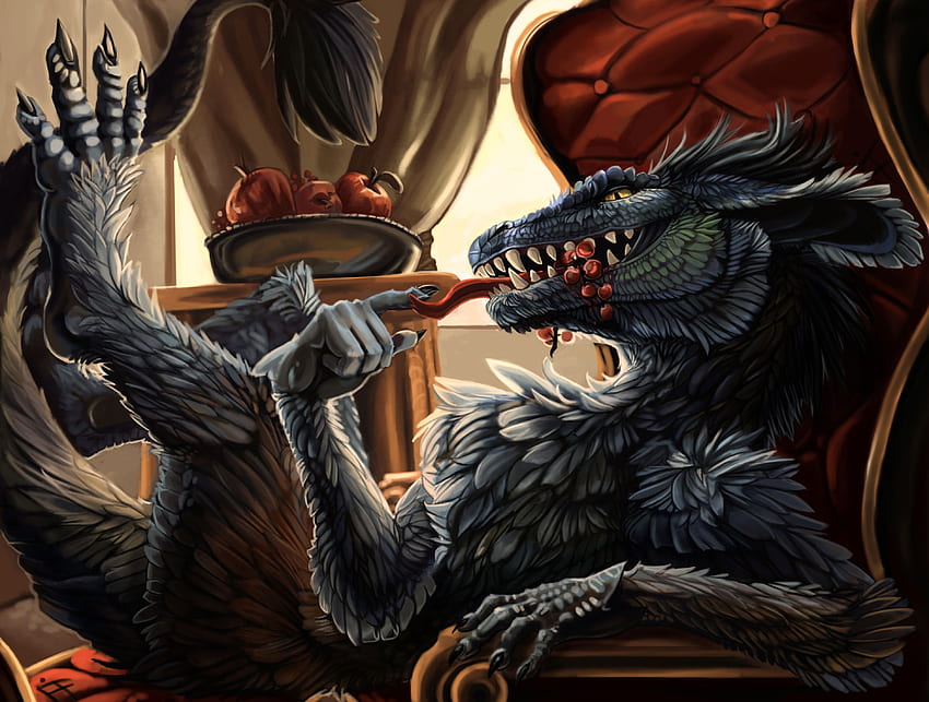 Fantasy, Feather, Dragon, Being, Creature, Meal HD wallpaper
