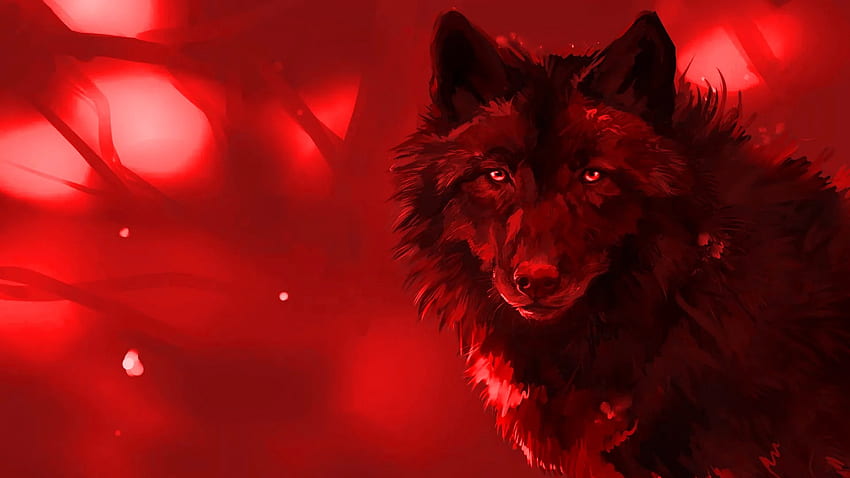 Download Dark Red Wolf Moon Wallpaper  Wallpaperscom