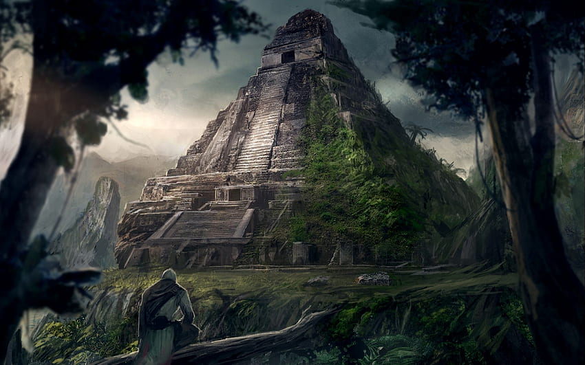 Maya, Maya-Pyramide HD-Hintergrundbild