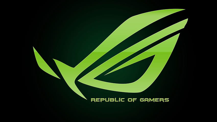 ASUS ROG gracz komputerowy gaming republic technologia technics, Asus Green Tapeta HD