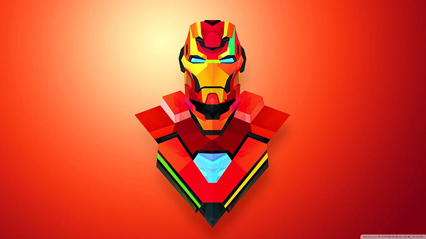 Iron Man Abstract Art ❤ за • Wide & Ultra, Red Man Computer HD тапет