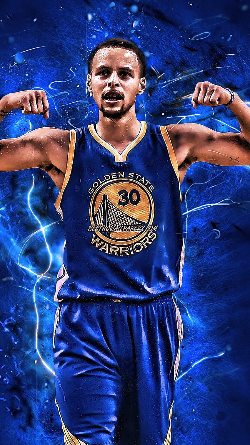 Steph Curry, Blue Background HD phone wallpaper | Pxfuel