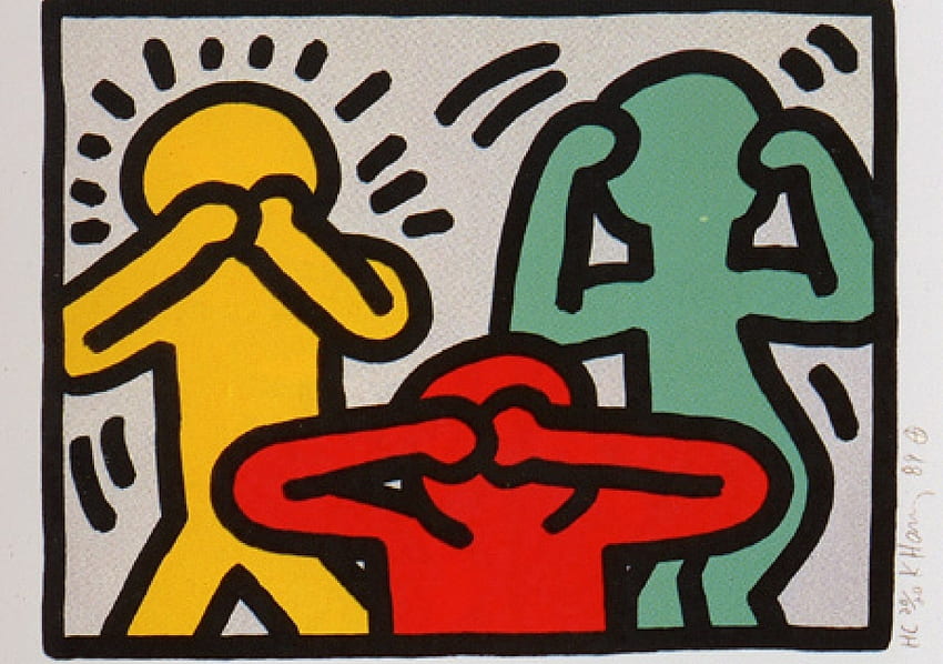 Keith Haring, druk artystyczny, plakat, sztuka Tapeta HD