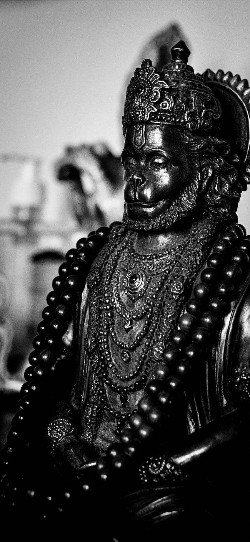 God Hanuman Idol iPhoneGod Black HD phone wallpaper