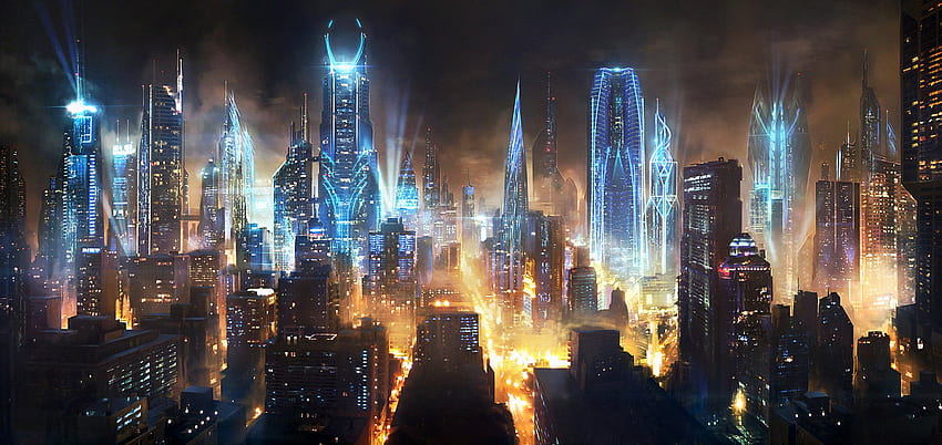 Futuristic, City, Artwork, Fantasy Art. t, Beautiful Future City HD  wallpaper | Pxfuel