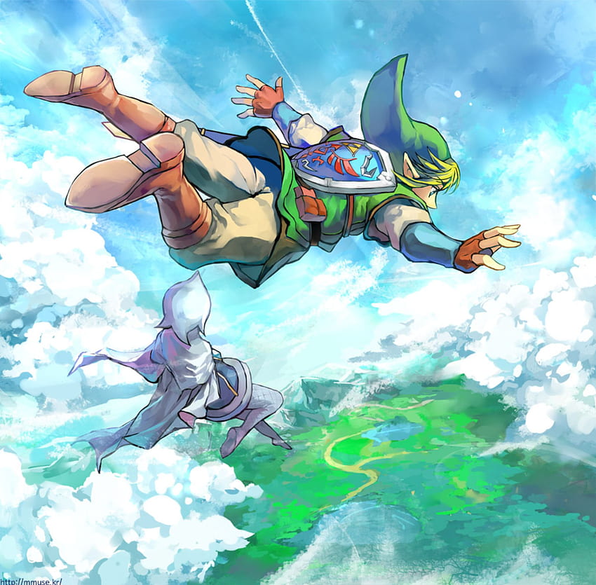 The Legend of Zelda: Skyward Sword che cade Sfondo HD