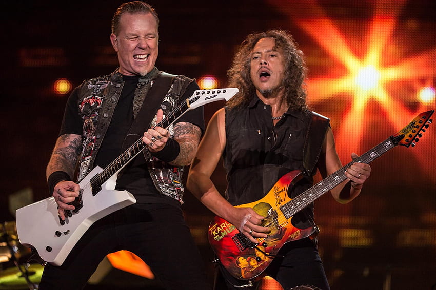 HD wallpaper Metallica James Hetfield Kirk Hammett  Wallpaper Flare
