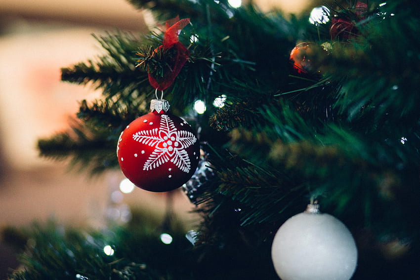 Vacanze, Capodanno, Natale, palla, decorazione, albero di Natale giocattolo Sfondo HD
