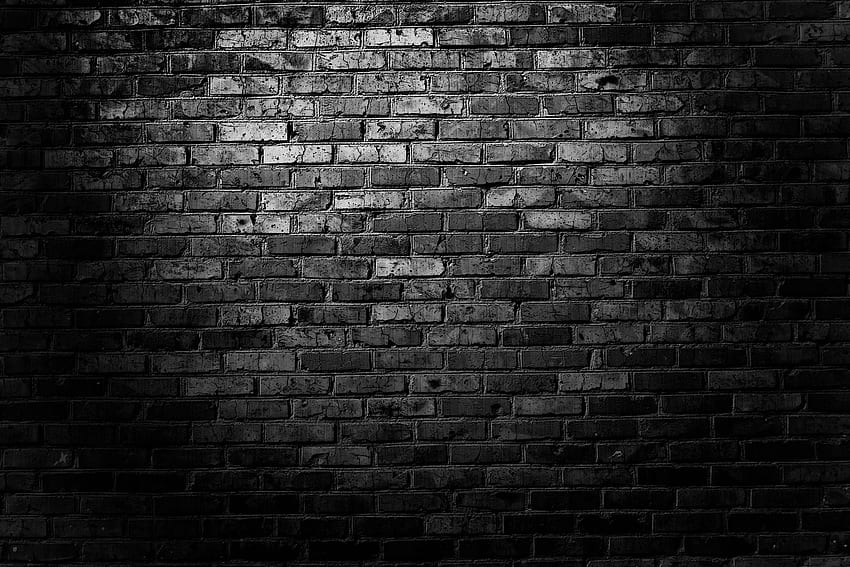 schwarze Ziegelwand. Schwarze Backsteinmauer, schwarzer Backstein, dunkler Backstein HD-Hintergrundbild