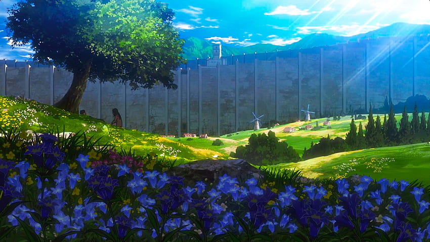 Anime, paesaggio di Attack On Titan Sfondo HD