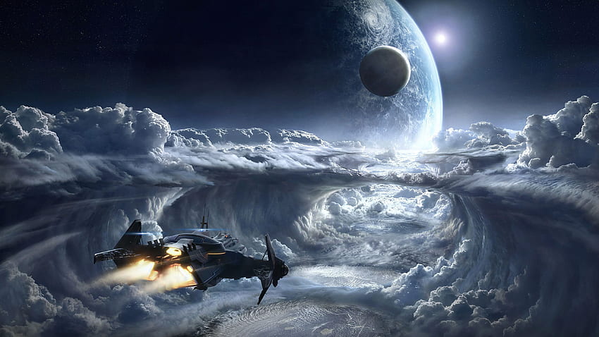 Star Citizen Planets Space Fantasy Games Ships HD wallpaper