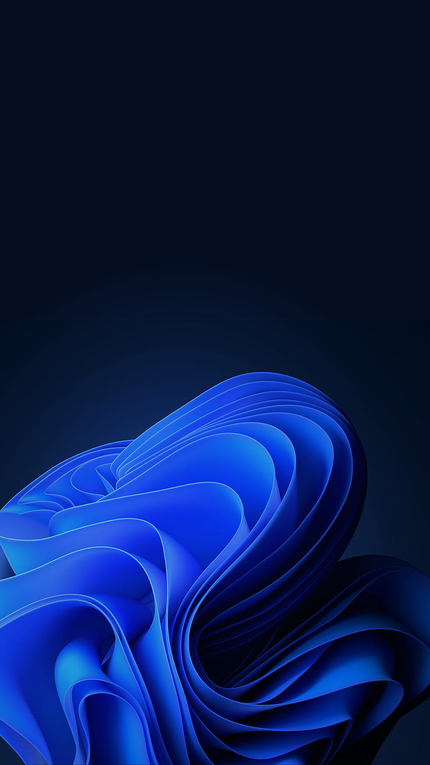 Windows 11 dunkel, ästhetisch, elektrisch blau, amoled, minimal, Windows 11 HD-Handy-Hintergrundbild