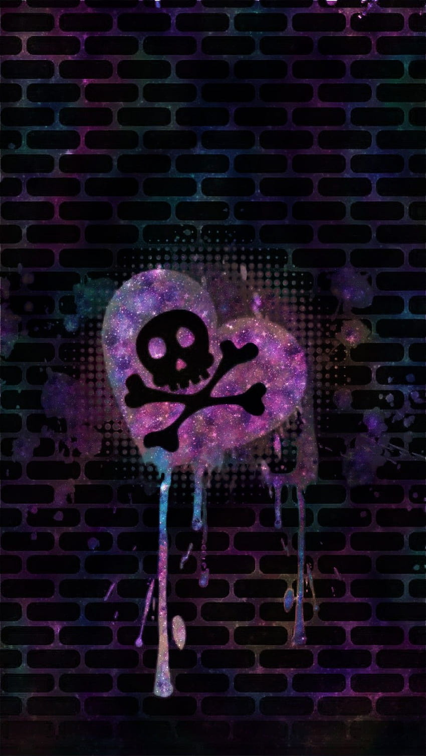 Skull Graffiti Galaxy, made by me HD phone wallpaper
