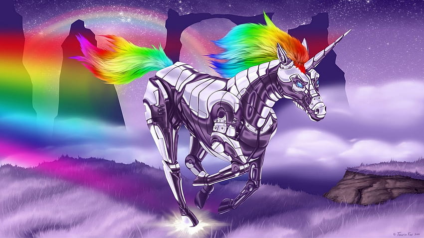 Rainbow Unicorns Rainbow Unicorns HD wallpaper