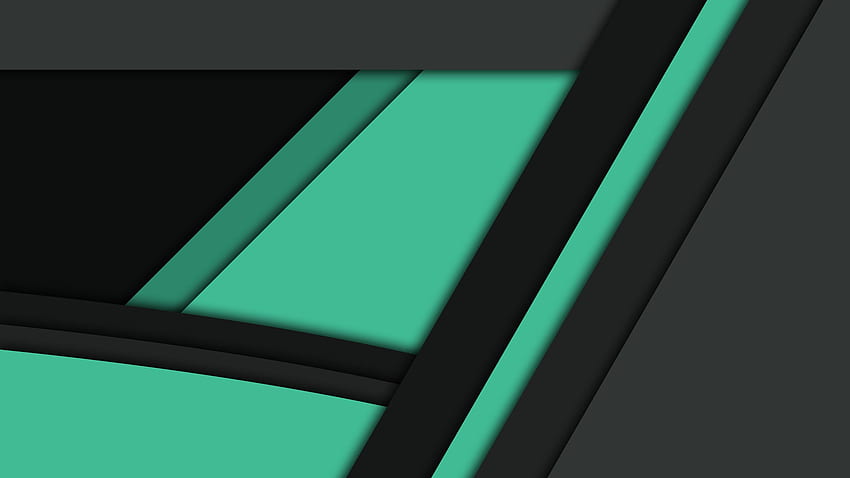 Conception de matériau vert noir Résolution 1440P, conception abstraite noire Fond d'écran HD