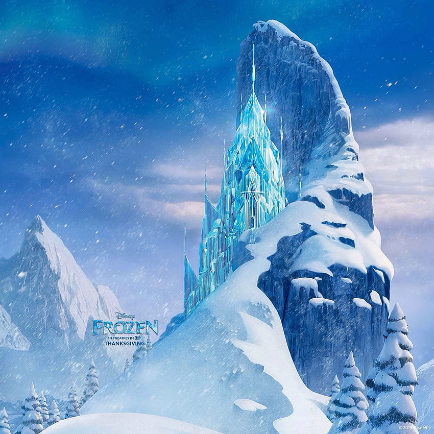 Congelé Congelé. Le château de glace d'Elsa et son arrière-plan Fond d'écran de téléphone HD