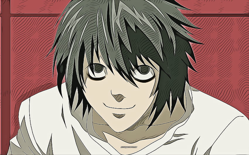 L Anime Death Note Near Anime black Hair cartoon fictional Character  png  PNGWing