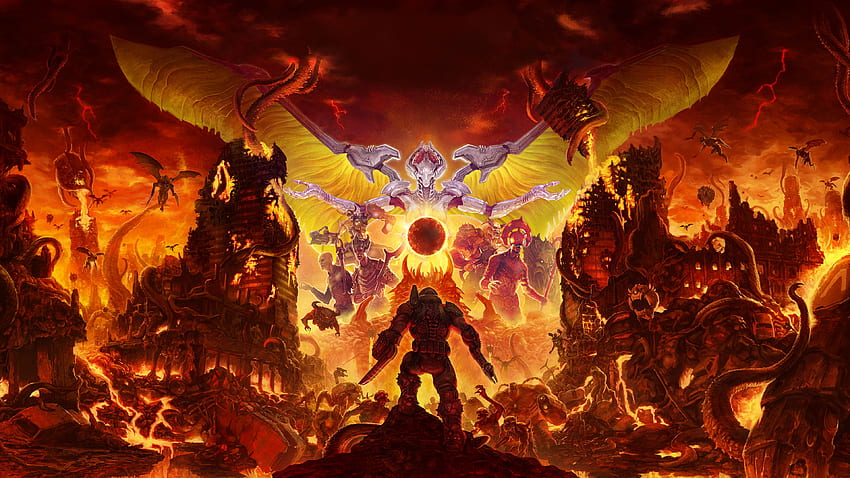 DOOM Eternal Ultra. Hintergrund., Doom Slayer HD-Hintergrundbild