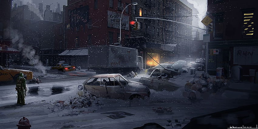 Ende der Welt Winter-Fantasie-Schnee Fantastische Welt, Winter-Apokalypse HD-Hintergrundbild