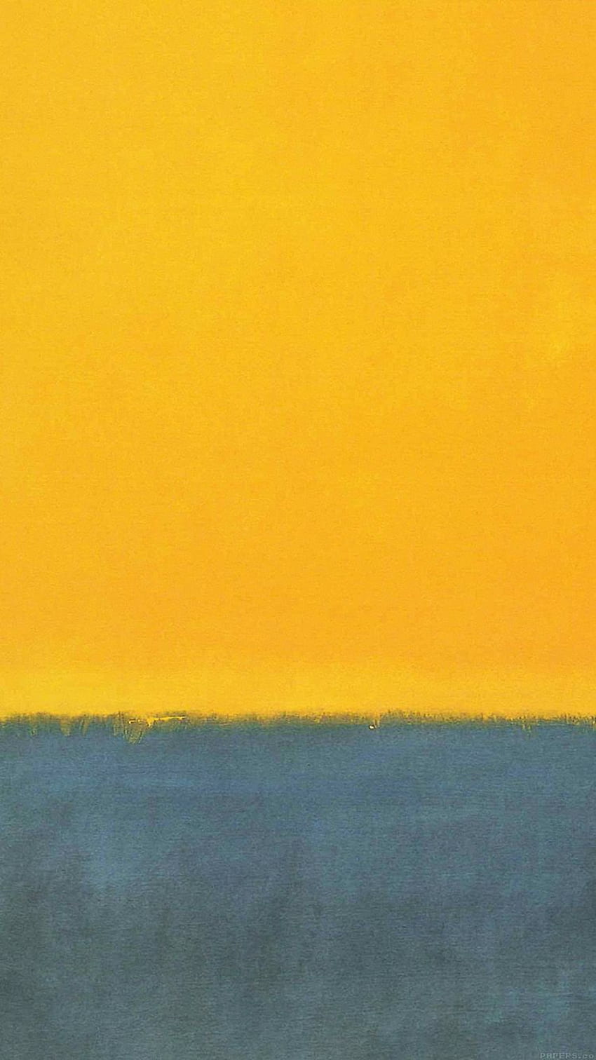 Klassische Mark Rothko Style Paint Art Gelb. HD-Handy-Hintergrundbild