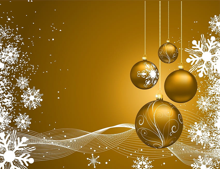 di Natale. natalizio, Natale, Natale oro, Natale bianco e oro Sfondo HD