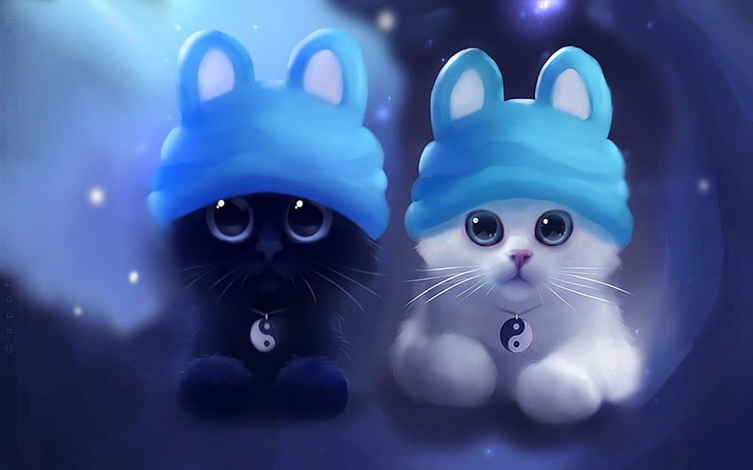 Black cat | Cute animal drawings, Anime animals, Cat art