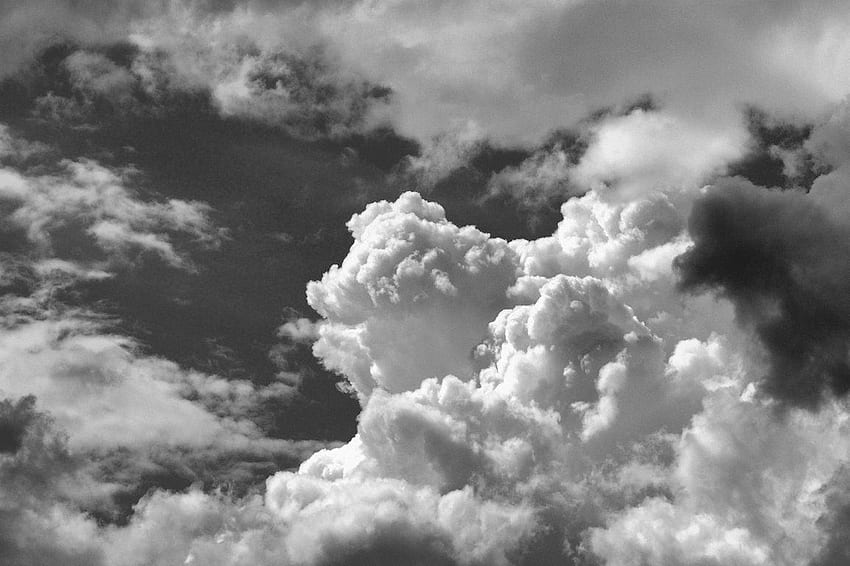 White Clouds on the Sky in Black and White Photo Stock Image  Image of  outdoor texture 152314067