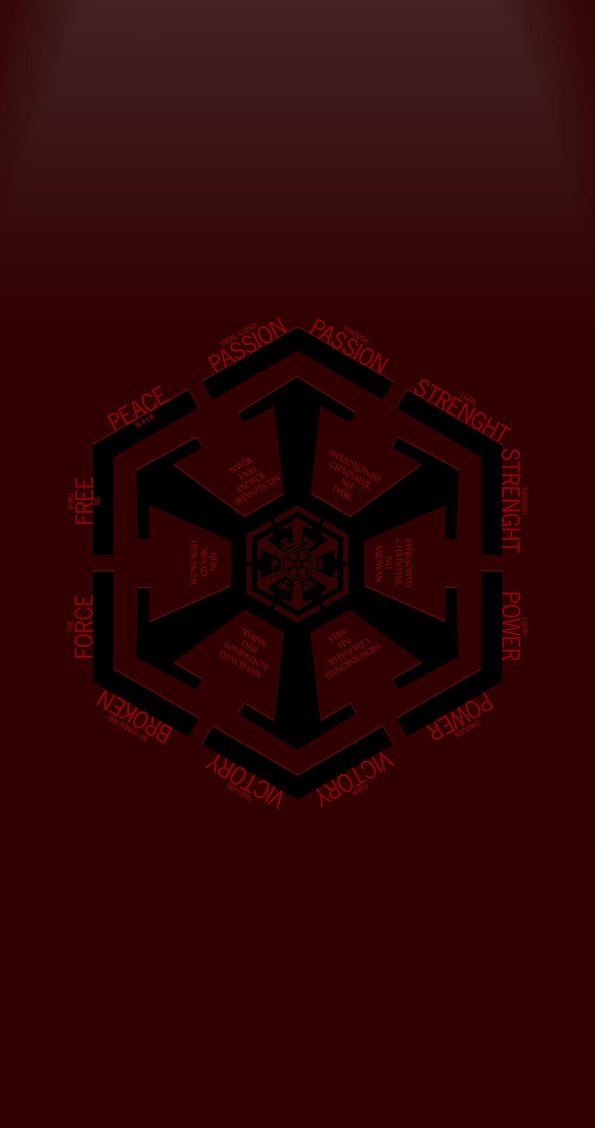 Asi que. Intenté crear un teléfono temático del Imperio Sith: StarWars fondo de pantalla del teléfono