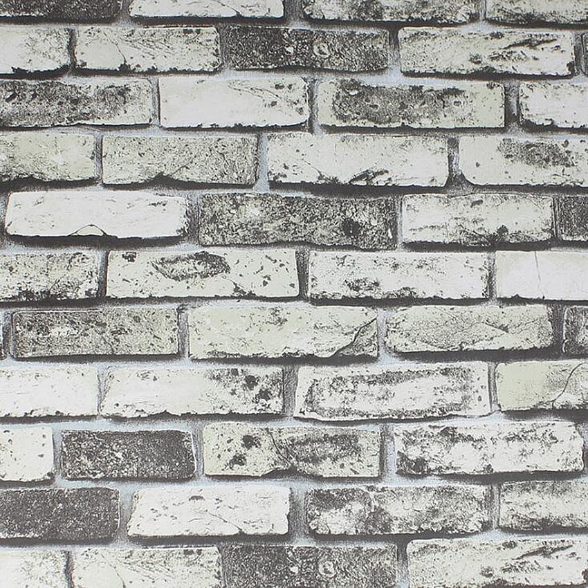Self adhesive 3D grey brick roll vinyl PVC retro Industrial loft wall paper green gray washable wall decor - buy at the price of $14.88 in HD phone wallpaper